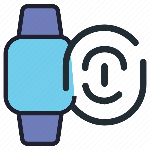 Smartwatch, watch, device, technology, wristwatch, time, fingerprint icon - Download on Iconfinder