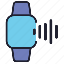smartwatch, watch, device, technology, wristwatch, time, vibrate, vibration, waves
