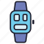 smartwatch, watch, device, technology, wristwatch, clock, time, ui, user 