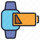 smartwatch, watch, device, technology, wristwatch, clock, battery, low, empty