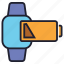smartwatch, watch, device, technology, wristwatch, clock, battery, low, empty 