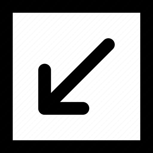 Arrow, diagonal, direction, down, left, orientation icon - Download on Iconfinder