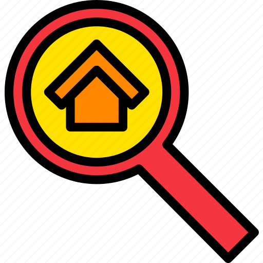 Building, estate, home, house, property, real, search icon - Download on Iconfinder