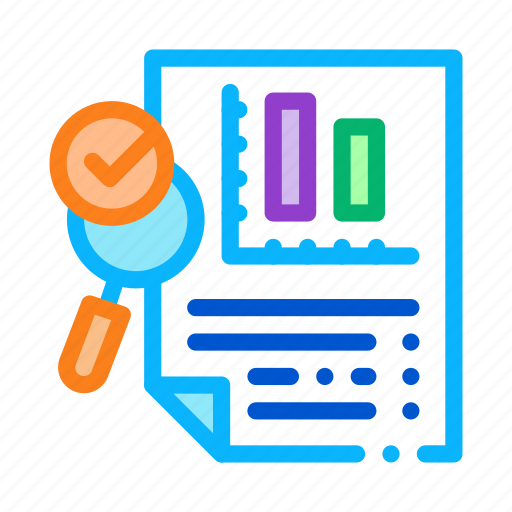 Analysis, approved, file, glass, info, magnifier, research icon - Download on Iconfinder