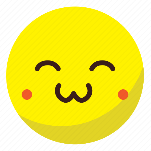 Circle, cute, happy, sad, smile, sticker icon - Download on Iconfinder