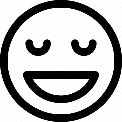 Grinning, closed, eyes, emoticons, smiley, people icon - Download on Iconfinder