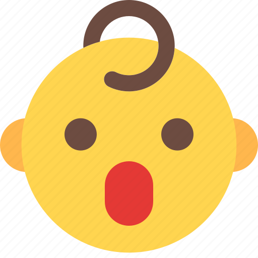 Amazed, baby, emoticons, smiley icon - Download on Iconfinder