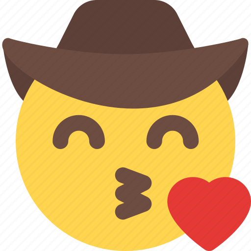 Blowing, a, kiss, cowboy, emoticons icon - Download on Iconfinder