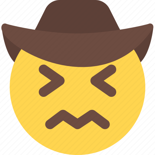 Confounded, cowboy, emoticons, smiley icon - Download on Iconfinder