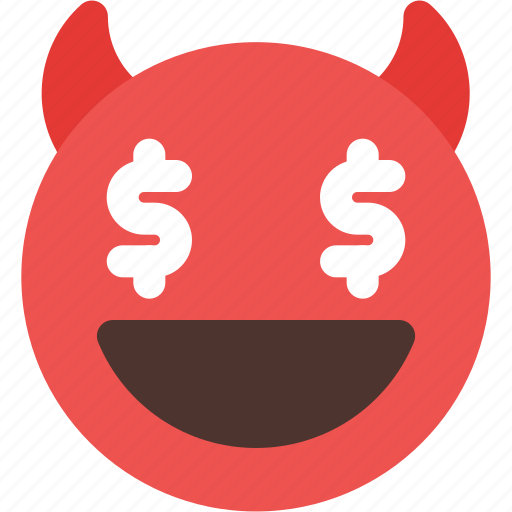 Dollar, eyes, devil, emoticons, smiley icon - Download on Iconfinder