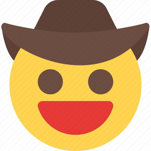 Grinning, cowboy, emoticons, smiley icon - Download on Iconfinder