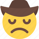 sad, cowboy, emoticons, smiley