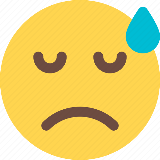 Sad, with, sweat, emoticons, smiley icon - Download on Iconfinder