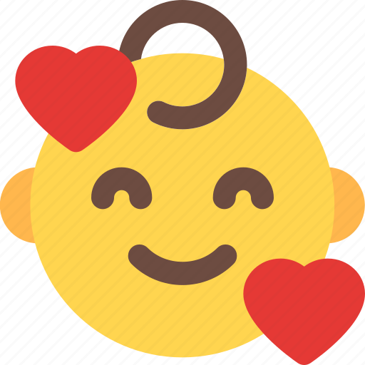 Smiling, hearts, baby, emoticons, smiley icon - Download on Iconfinder