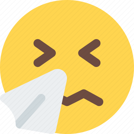 Sneezing, emoticons, smiley, expression icon - Download on Iconfinder