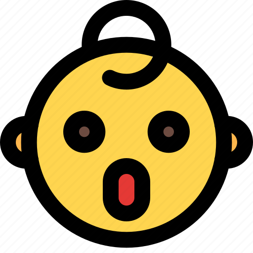 Amazed, baby, emoticons, smiley, and, people icon - Download on Iconfinder
