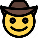 cowboy, emoticons, smiley, and, people