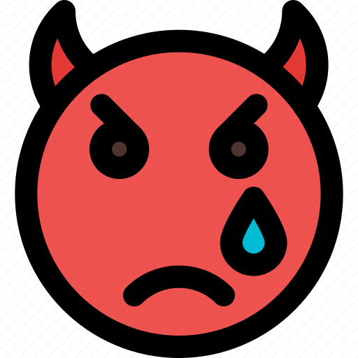 Cry, devil, emoticons, smiley, and, people icon - Download on Iconfinder