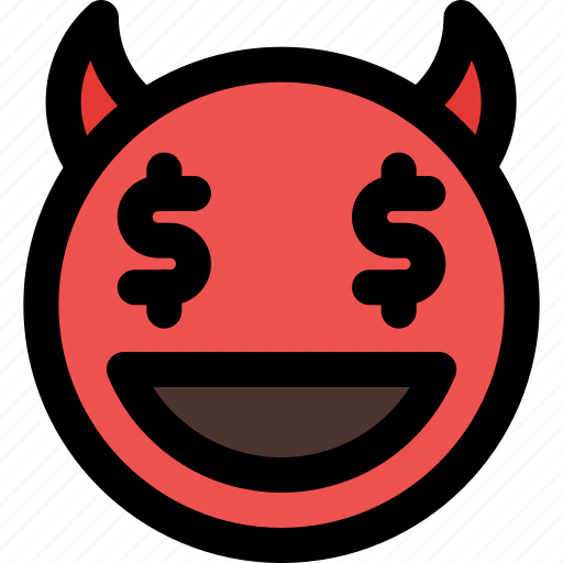 Dollar, eyes, devil, emoticons, smiley, and, people icon - Download on Iconfinder