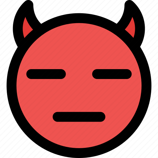 Expressionless, devil, emoticons, smiley, and, people icon - Download on Iconfinder
