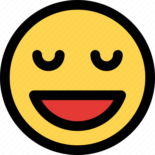 Grinning, closed, eyes, emoticons, smiley, and, people icon - Download on Iconfinder
