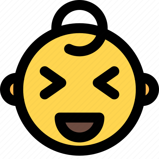 Grinning, squinting, baby, emoticons, smiley, and, people icon - Download on Iconfinder