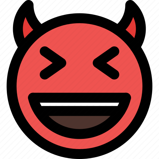 Grinning, squinting, devil, emoticons, smiley, and, people icon - Download on Iconfinder