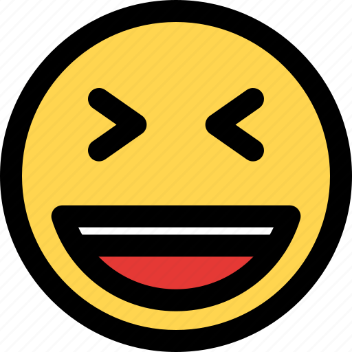 Grinning, squinting, emoticons, smiley, and, people, filled icon - Download on Iconfinder