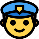 man, police, emoticons, smiley, and, people