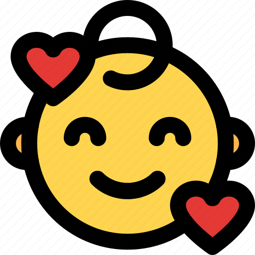 Smiling, hearts, baby, emoticons, smiley, and, people icon - Download on Iconfinder