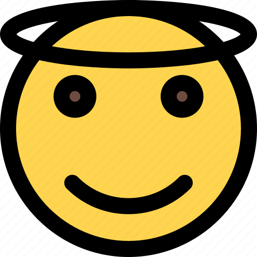 Smiling, with, halo, emoticons, smiley, and, people icon - Download on Iconfinder