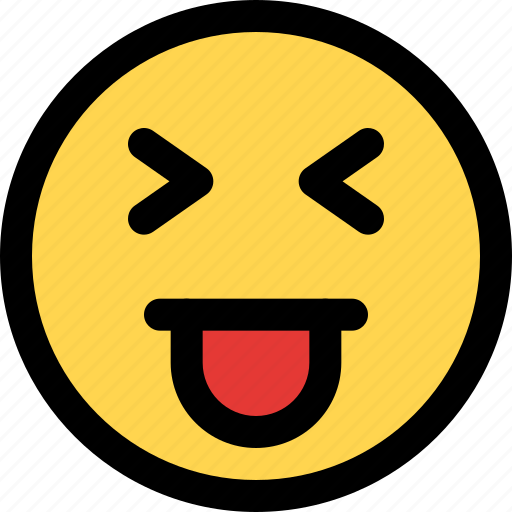 Squinting, eyes, tongue, emoticons, smiley, and, people icon - Download on Iconfinder