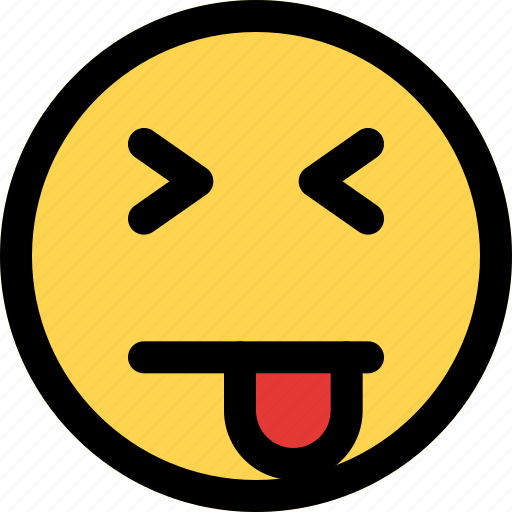 Squinting, tongue, emoticons, smiley, and, people icon - Download on Iconfinder