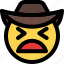 weary, cowboy, emoticons, smiley, and, people 