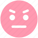 angry, angry smiley, emoticons, emotion, expression, face smiley, nodding, stare emoticon