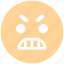 angry, angry face, emoji, emoticons, expression, face, smiley 