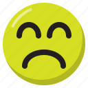 disappointed, emoji, emoticon, expression, smiley