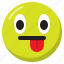 emoji, emoticon, expression, smiley, tongue out 