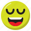 emoji, emoticon, expression, relieved, smiley 