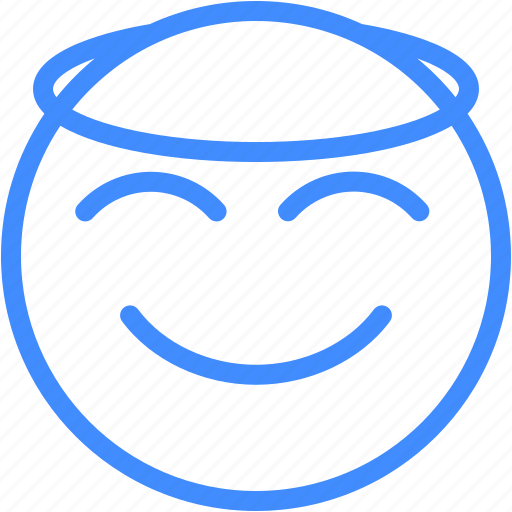 Innocent, emoji, smileys, reaction, feelings, emotion icon - Download on Iconfinder