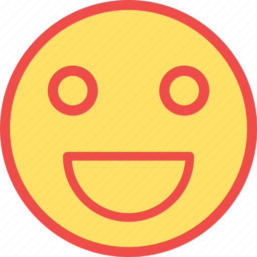 Happy, laugh, laughing, open mouth emoji, smile icon - Download on Iconfinder