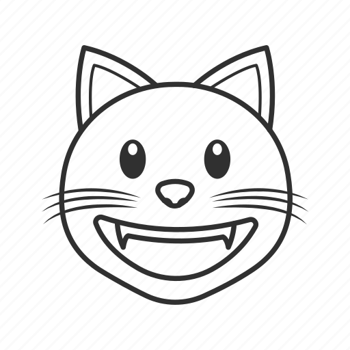 Cat, cat face, cat with open mouth, happy, happy cat, smile, smiling cat icon - Download on Iconfinder