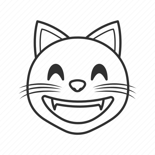 Cat, cat face, grin, grinning cat, happy, happy cat, smile icon - Download on Iconfinder