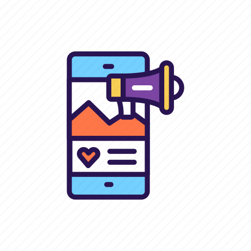 Smartphone, marketing, content, smm, promotion icon - Download on Iconfinder