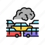 transport, car, smoke, fog, steam, urban 