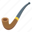 personal, smoking, pipe, isometric 