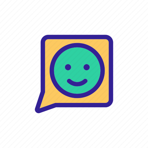 Contour, fun, message, sms, speech icon - Download on Iconfinder