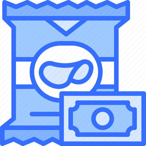 Chips, money, purchase, price, snack, food, shop icon - Download on Iconfinder