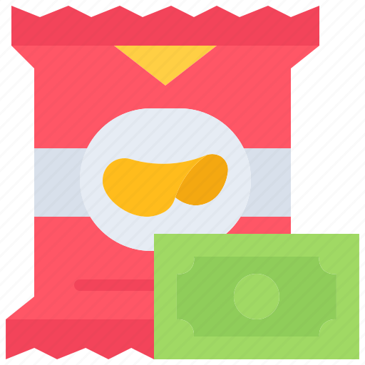 Chips, money, purchase, price, snack, food, shop icon - Download on Iconfinder