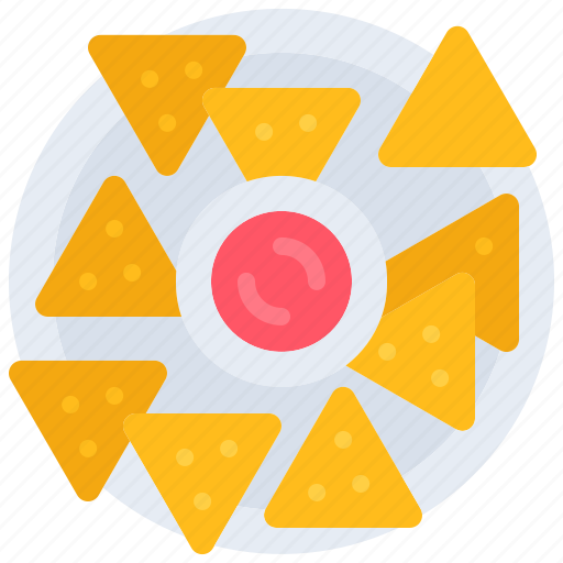 Nachos, chips, plate, sauce, snack, food, shop icon - Download on Iconfinder